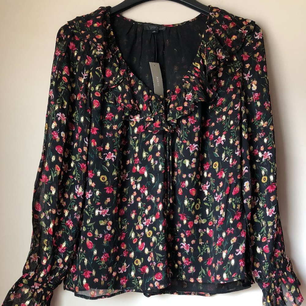 J.CREW FLORAL PRINT BLOUSE